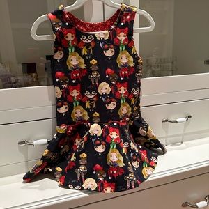 Super Heroes peplum by Dragonfly & Stitch, size 6, New